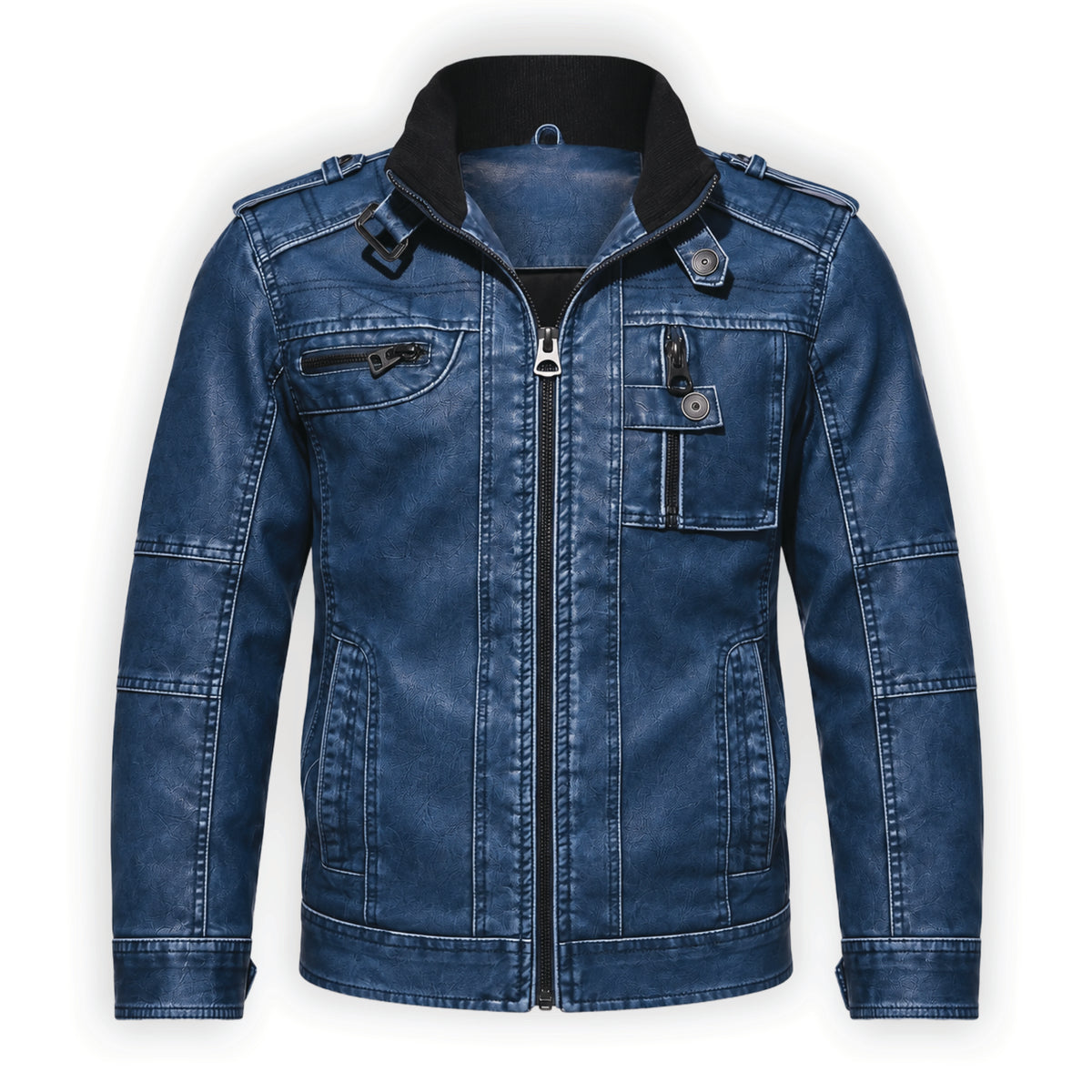 Varen Washed Faux Leather Jacket