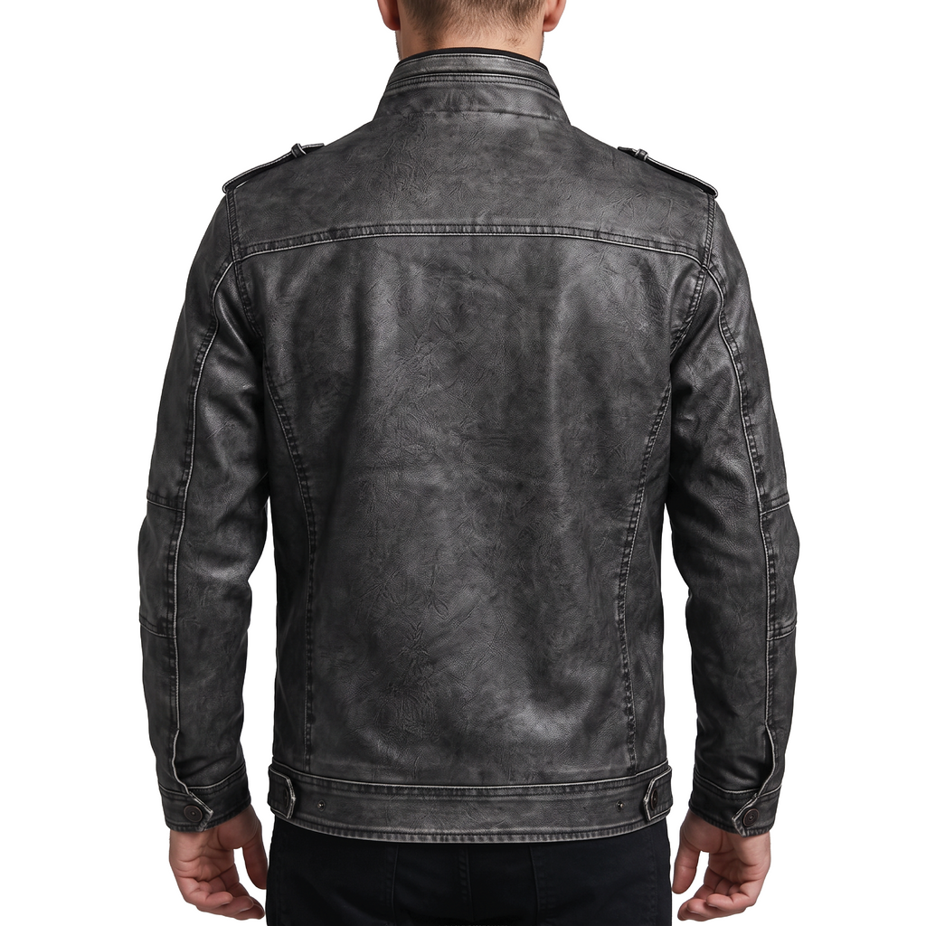 Varen Washed Faux Leather Jacket