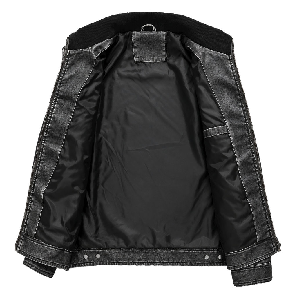 Varen Washed Faux Leather Jacket