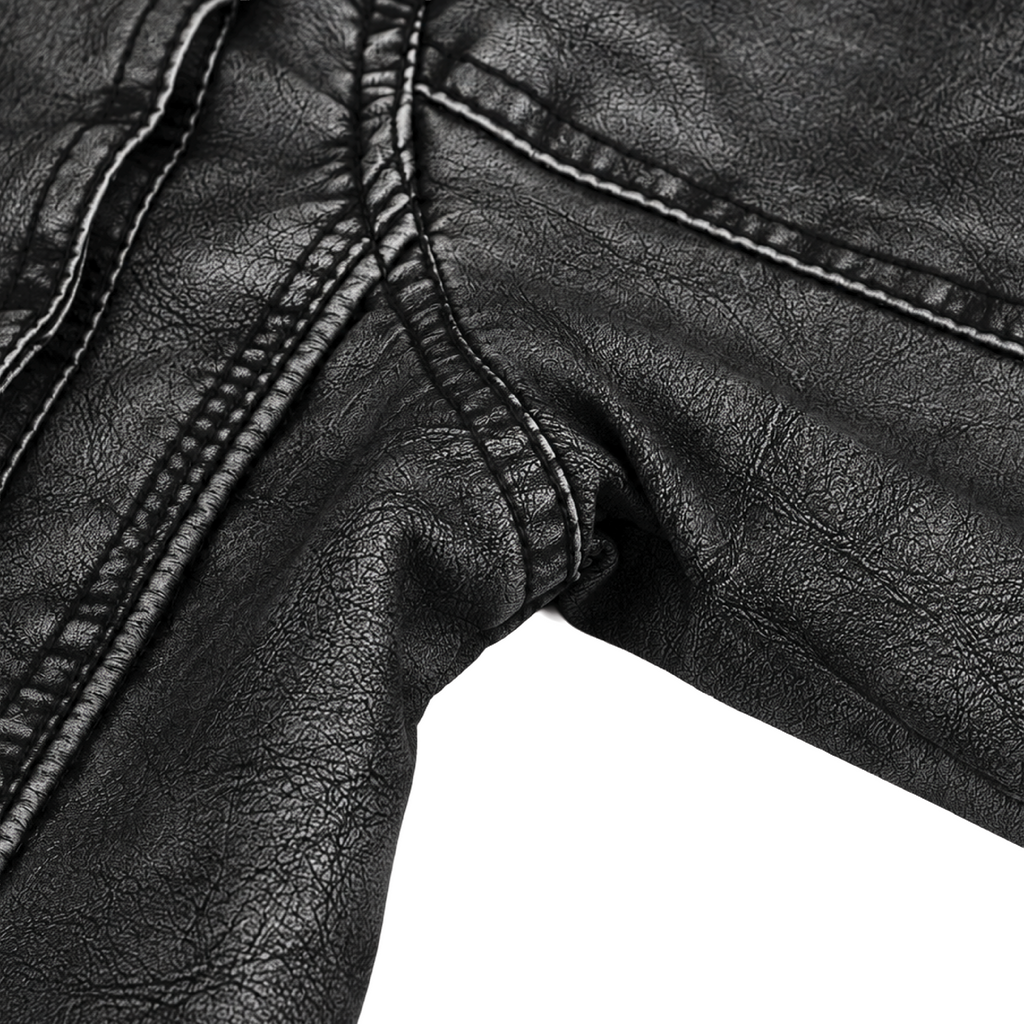 Varen Washed Faux Leather Jacket