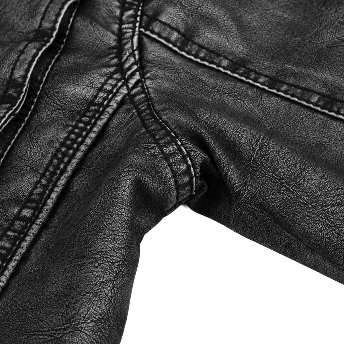 Varen Washed Faux Leather Jacket
