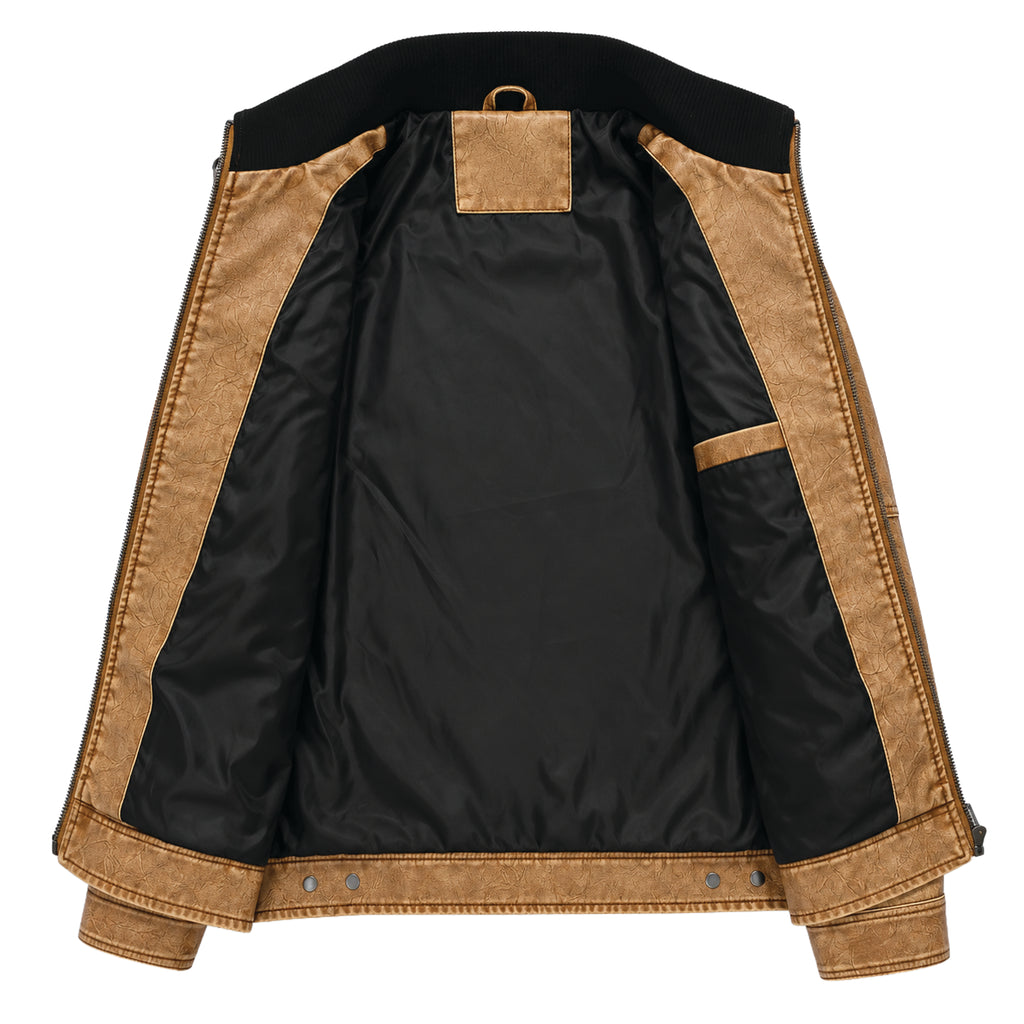 Varen Washed Faux Leather Jacket