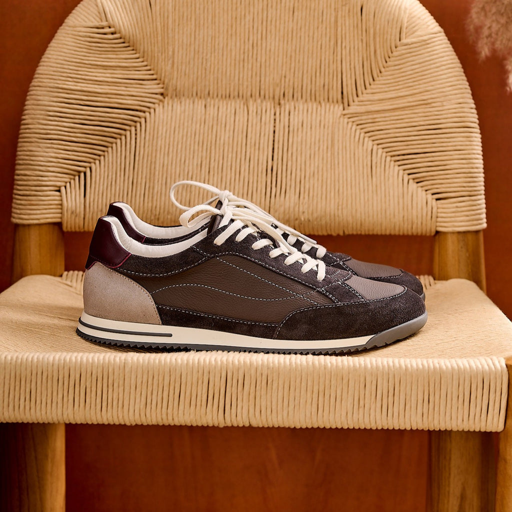Halden Two-Tone Leather Sneakers