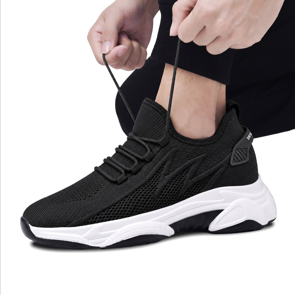 Stature Hidden-Lift Mesh Sneakers