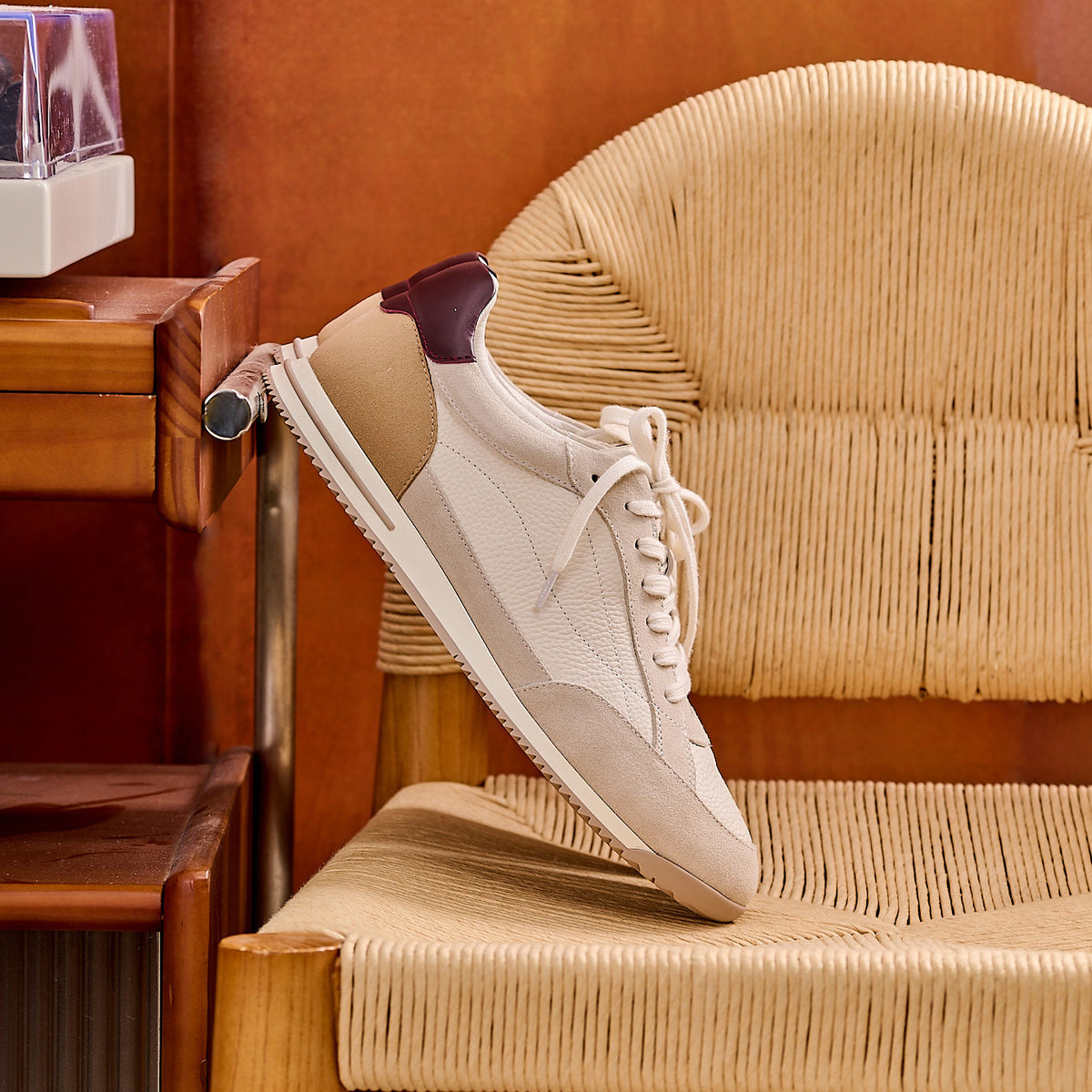 Halden Two-Tone Leather Sneakers